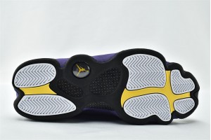 Air Jordan 13 Lakers White Black Court Purple University Gold 414571 105 Womens And Mens Shoes  